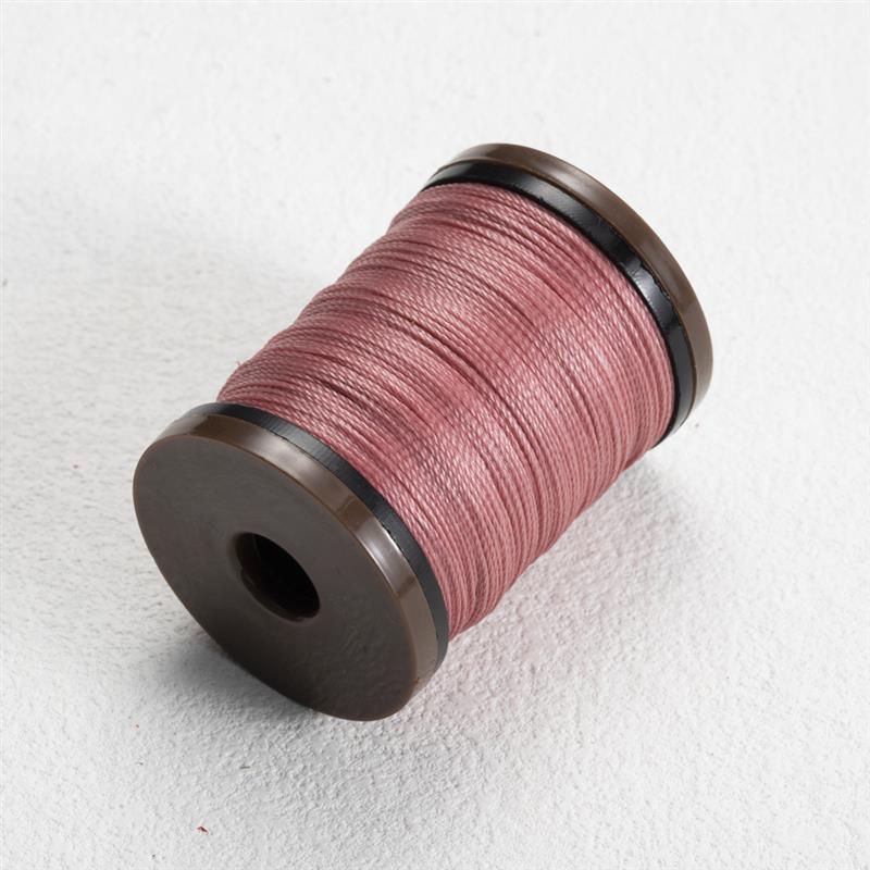 0,6mm runder Wachs faden für Leder handwerk Nähen Polyester gewachste Schnur DIY hand gefertigte geflochtene Strang schnüre Leder nähen: Licht Grün