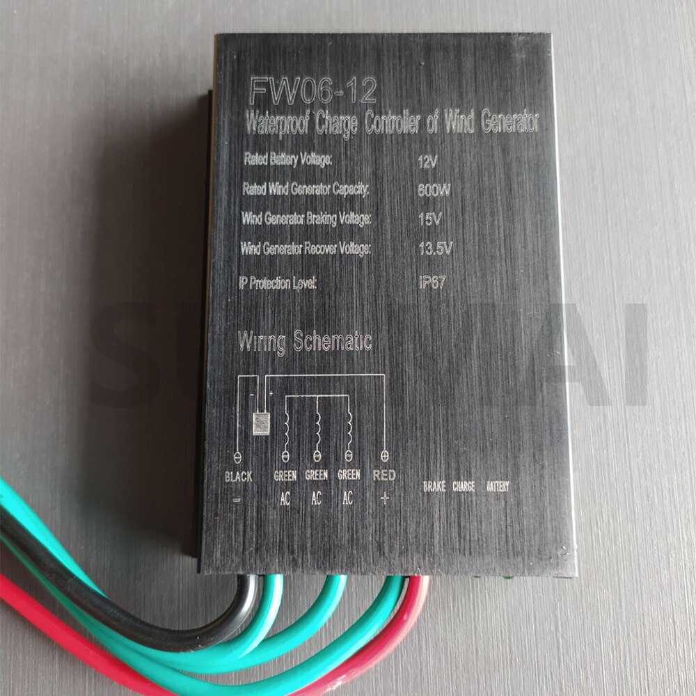 Controller For Wind Turbine Charger 12V/24V 600W Work Waterproof Wind Turbine Charge Controller Regulator Of Windmill