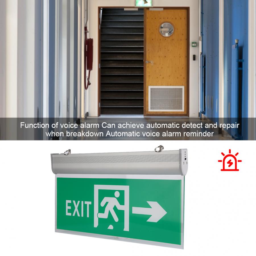 Solar battery 110-220V Acrylic LED Emergency Exit Sign Lamp Evacuation Indicator Light Solar battery power