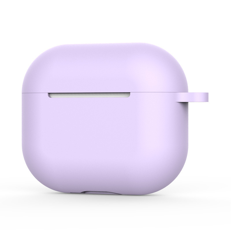 Soft Silicone Case For Apple AirPods 3 Case headphone accessories wireless Bluetooth headset cover with hook hole for airpods 3: CORAL