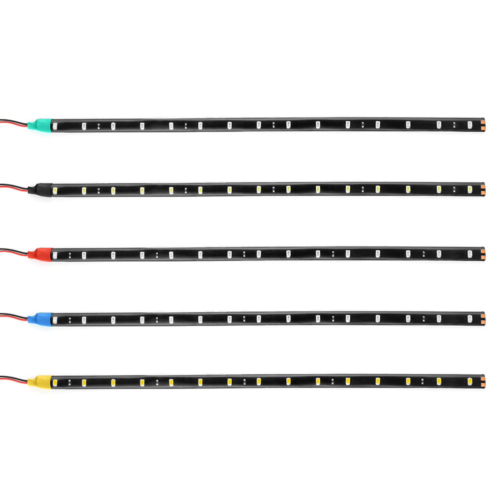 1PC Auto Strip Licht 15 LED Motorfiets Flexibele Bar 30CM 3528 SMD Onder Buis Underglow Underbody Boot Sfeer decoratieve Lamp