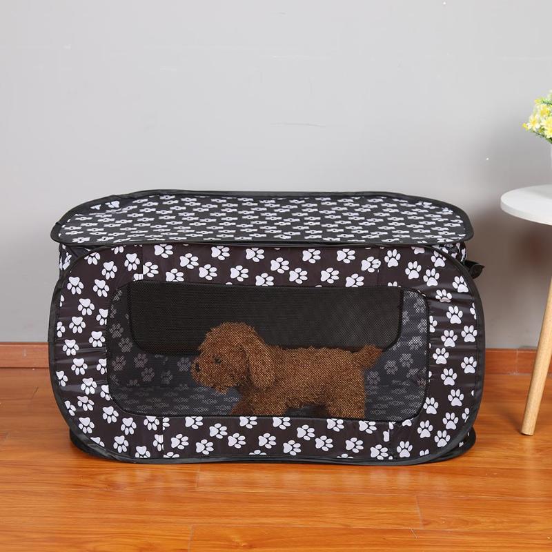 Portable Outdoor Kennels Folding Rectangular Pet Tent Houses For Small Large Dog House Outdoor Removable Mesh Dog Cat Tent