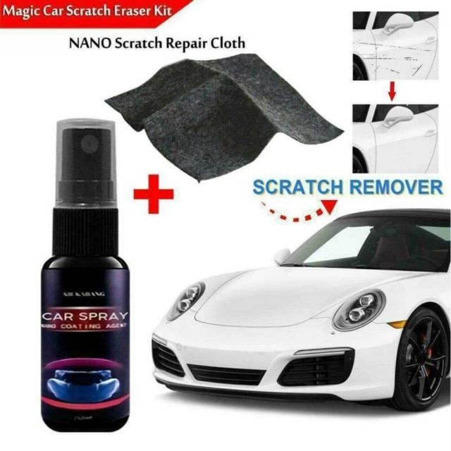 Auto nano bil ridse reparationsklud 4 stk nano gnistre bil ridsefjerner klud ridse -viskelæder overflade reparation biltilbehør: 1 sort sæt
