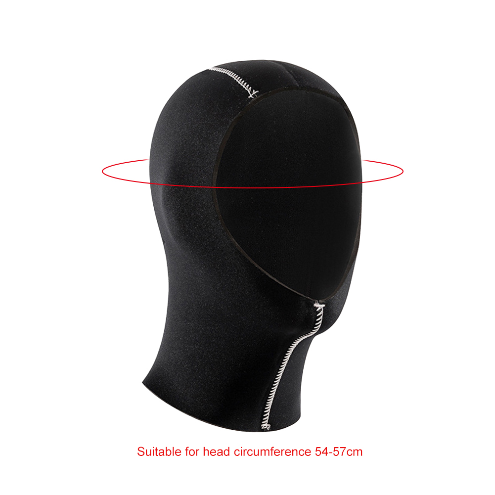 Diving Hood Swim Warm Protect Hair Ear Scuba Diving Cap Shoulder Snorkeling Hat Wetsuit Spear Fishing Swimming Equipment: 3MM