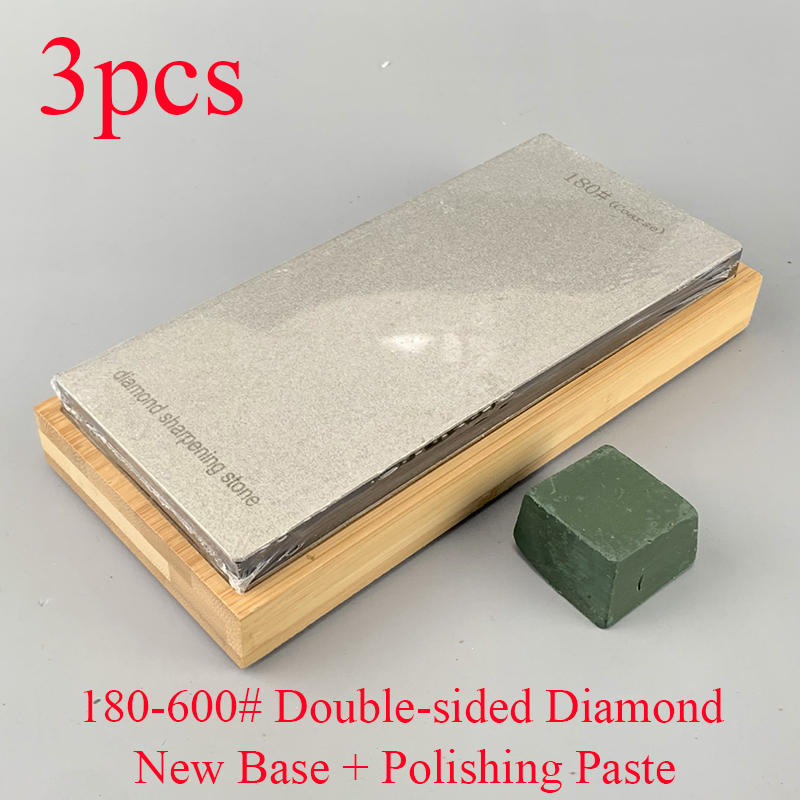 600 2000# Sharpening Stone Double-sided Diamond Plate Whetstone Set Sharpen Grinder Knife sharpener Polishing Paste: 180-600