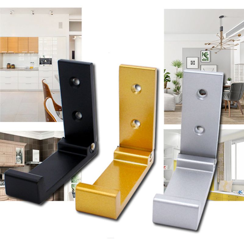 Soporte de pared de aleación de aluminio para auriculares, soporte para auriculares, colgador de pared plegable