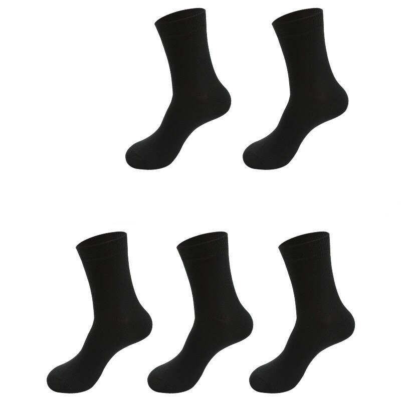 5 paar Herren Geschäft Herbst Sommer Socken Klassische Patchwork Gittergewebe Atmungsaktive Baumwolle Männer Kurze Socke Männlichen Socken EU 39-45 Meias: 5Stck Schwarz