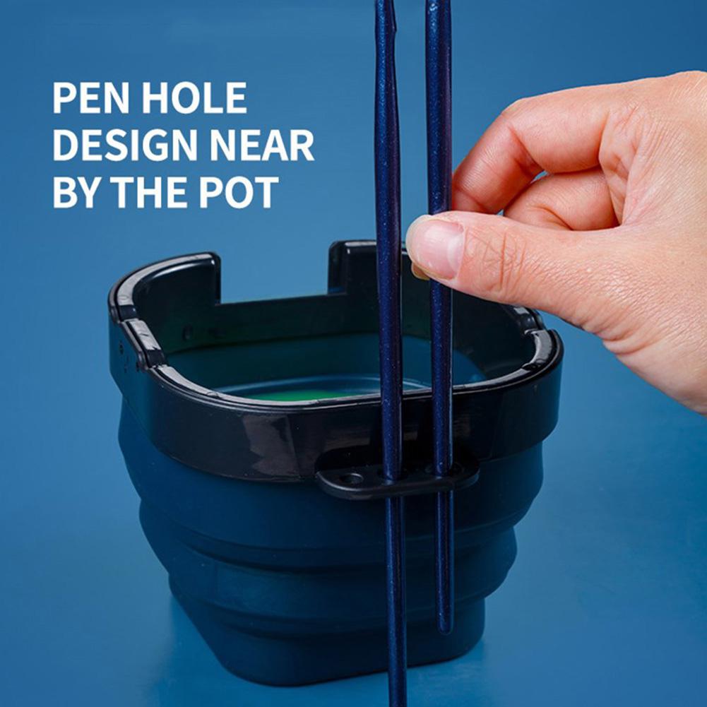 16Grids Aquarel Palet Vouwen Hydraterende Lade Verf Penselenbakje Opvouwbare Emmer Voor Aquarel Olieverf Art Supplies