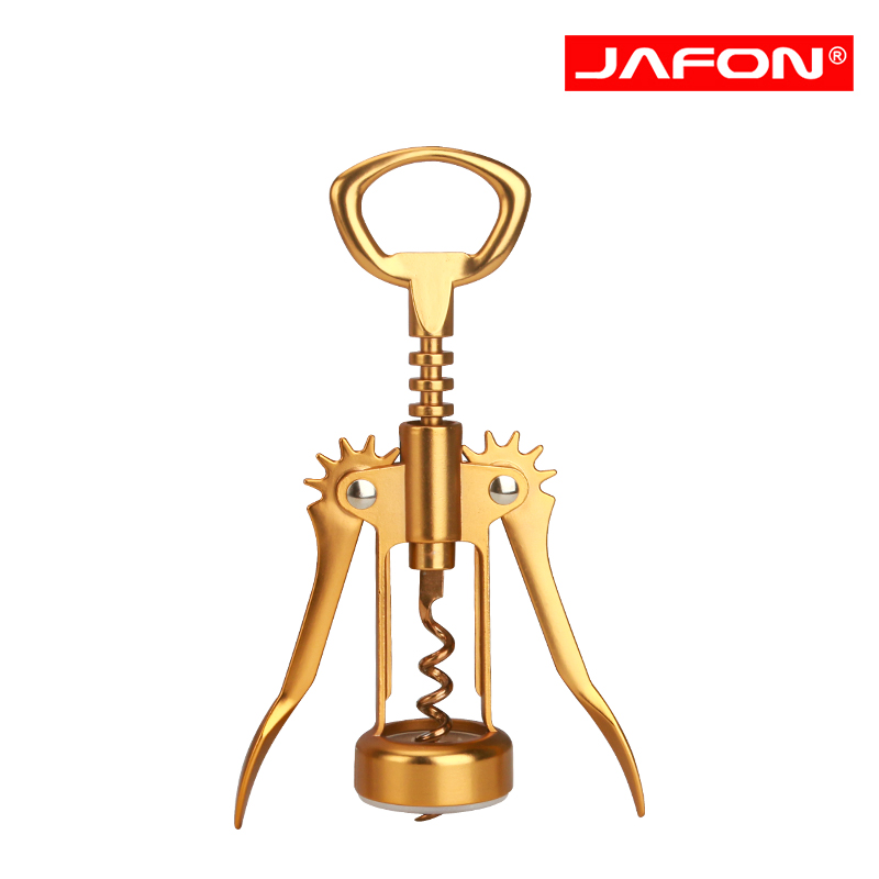 Dark Gold Wine Opener Wing Corkscrews with Beer Bottle Opener Stooper and Bag in Box for Kitchen Accessories Idea: Gold