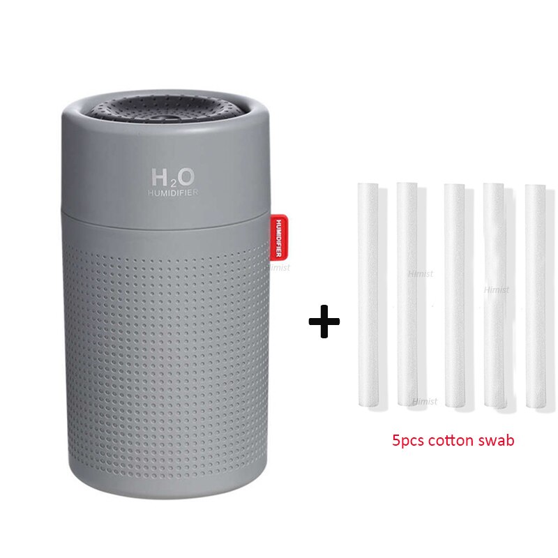Grote Capaciteit 750 Ml Luchtbevochtiger Draadloze Ultrasone Usb Oplaadbare Aroma Diffuser Kleur Led Mist Maker Heel Humidificador: Grey and 5filter