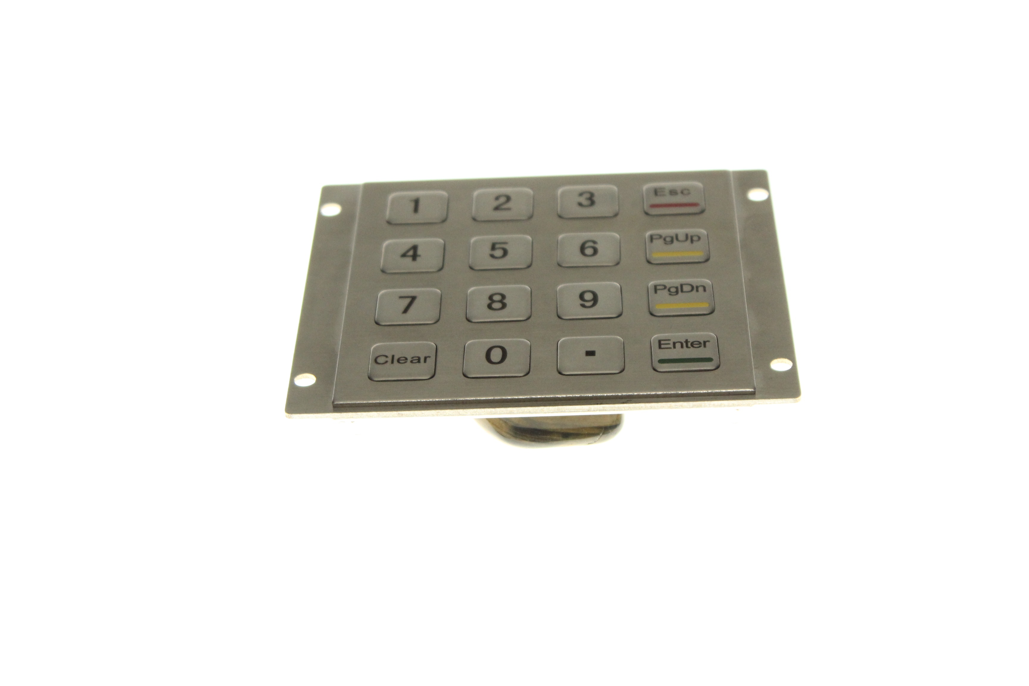 Metal Keypad Vandal Proof Rugged Panel Mount Stainless Steel Keyboard For Kiosk USB Industrial Numeric Keypad With 16 Keys 4*4
