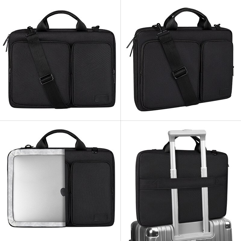 13.3/14.1/15.6inch Shoulder Laptop Briefcase Bag Men Women Shockproof Crossbody Travel Mouse Phone Electronic Document Pouch
