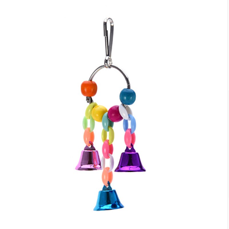 Oiseaux jouets drôle calopsitte perruche Conure oiseaux morsures jouet perroquet balançoire Cages mâcher jouets acrylique Suspension pont escalade corde: 993410 14cm