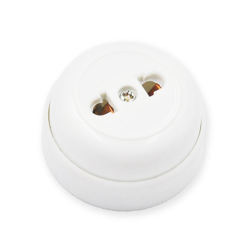 Set 4pcs 2 Switches +2 Sockets Retro EU Socket Toggle Switch Surface Mount Wall Outlet Electrical Light Switch White