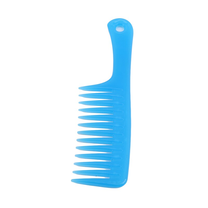 Grove frisørkam varmebestandig kvinde våd detangle krøllet hår børster pro salon stylingværktøj flerfarvet valgfrit: Blå