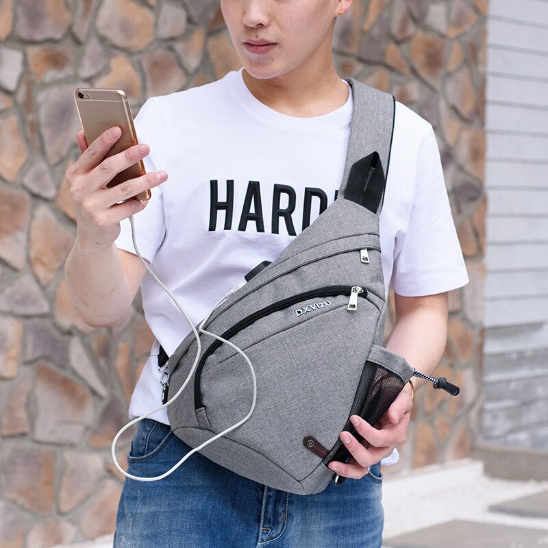 Casual heren single-shoulder pakket voor reizen buitenshuis multifunctionele essentiële borsttas crossbody tas