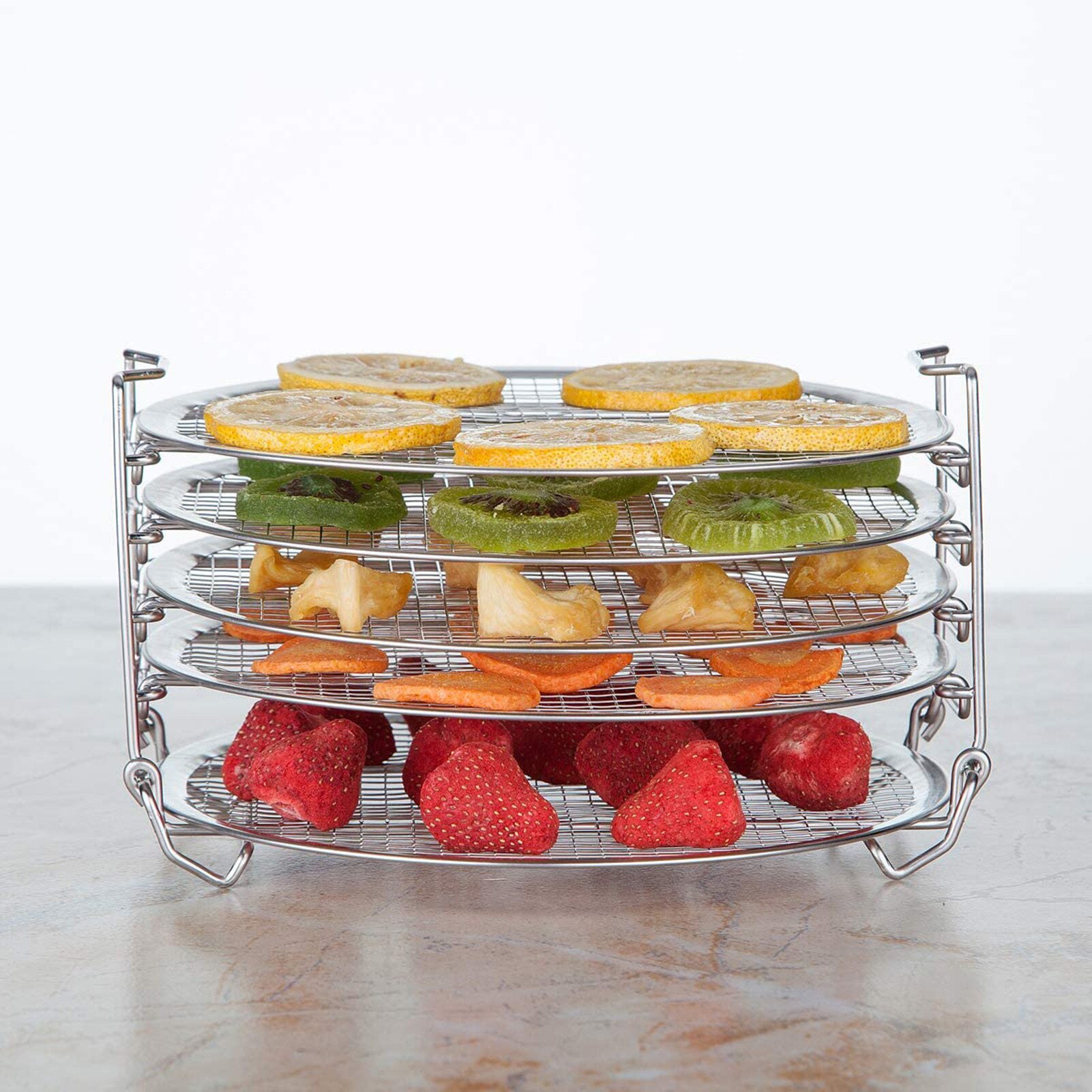 Dehydrator Rack 5-tier Stackable Stainless Steel Food Drying Stand For Air Fryer Pressure Cooker Kichen Accessories