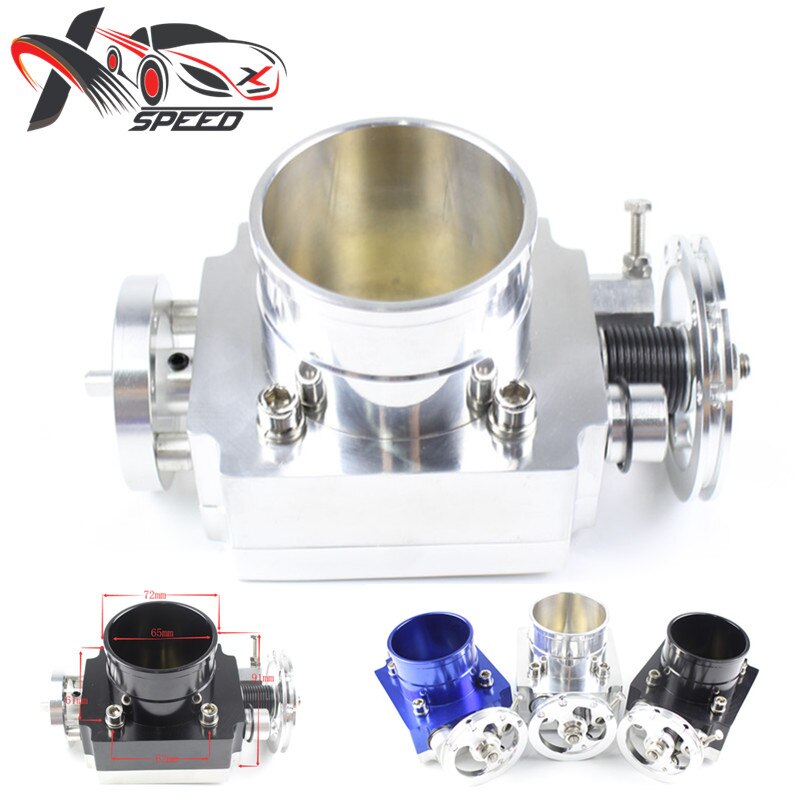 65mm Throttle Body Universal VQ35 High Flow Performance Intake Manifold Aluminum: White