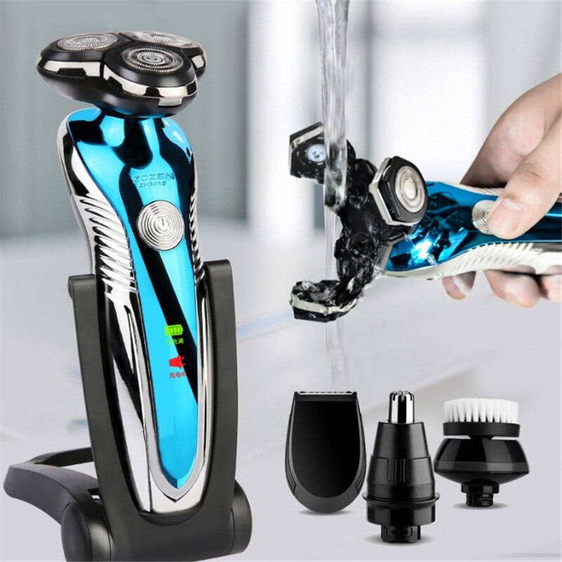 Barbeador elétrico Recarregável USB Display Digital Inteligente de Lavagem de Corpo Inteiro Barbeador máquina de Cortar Cabelo Nariz Aparador de Pêlos de Orelha