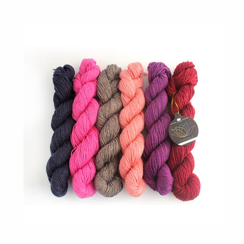 50g écheveaux de fil de yak tibétain en soie doux à tricoter à la main, crochet, pulls, châles et vêtements diy cathay 4
