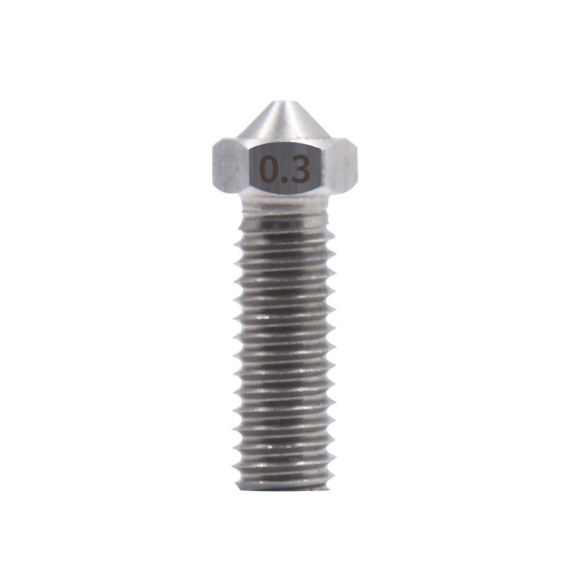 3D Printer Rvs Vulkaan Nozzles Extra Verlengen Extruder 0.2Mm-1.2Mm Voor 3.0Mm Filament Alle Metalen m6 Nozzle