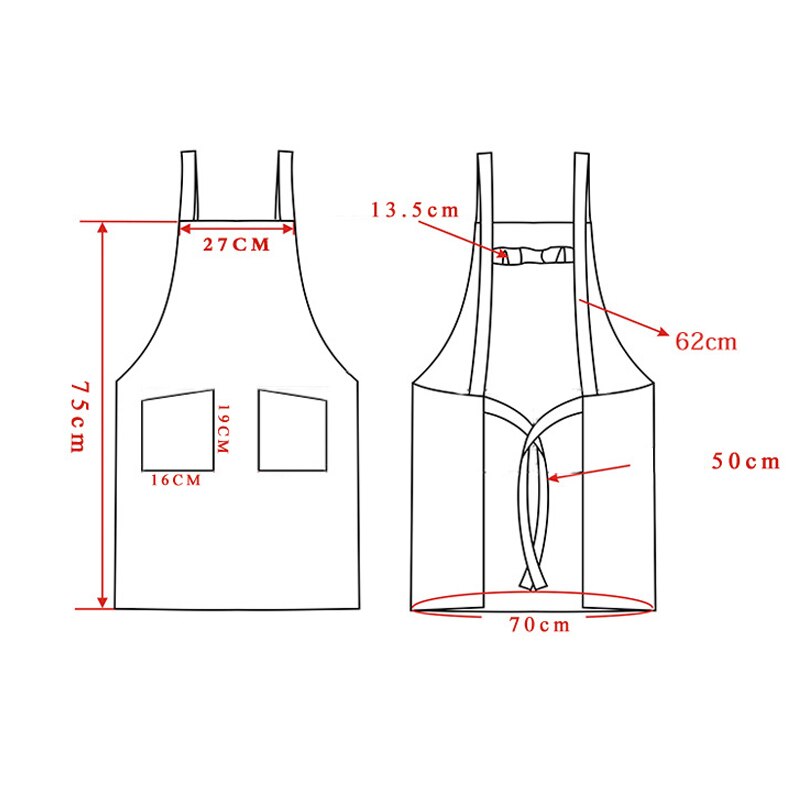 Nieuw Elastische Waterdichte Keukenschort Keuken Houden Kleding Schoon Mouwloze Mannen Vrouwen Schort
