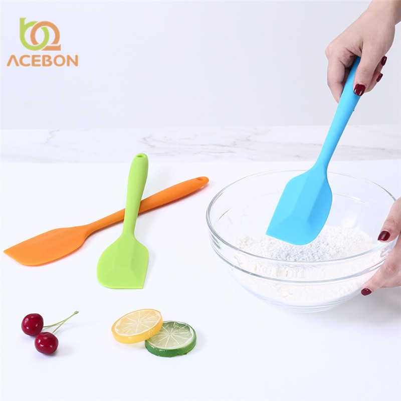 28*6cm Kitchen Silicone Cream Butter Cake Spatula Mixing Batter Scraper Brush Butter Mixer Cake Brushes Baking Tool Kitchenware