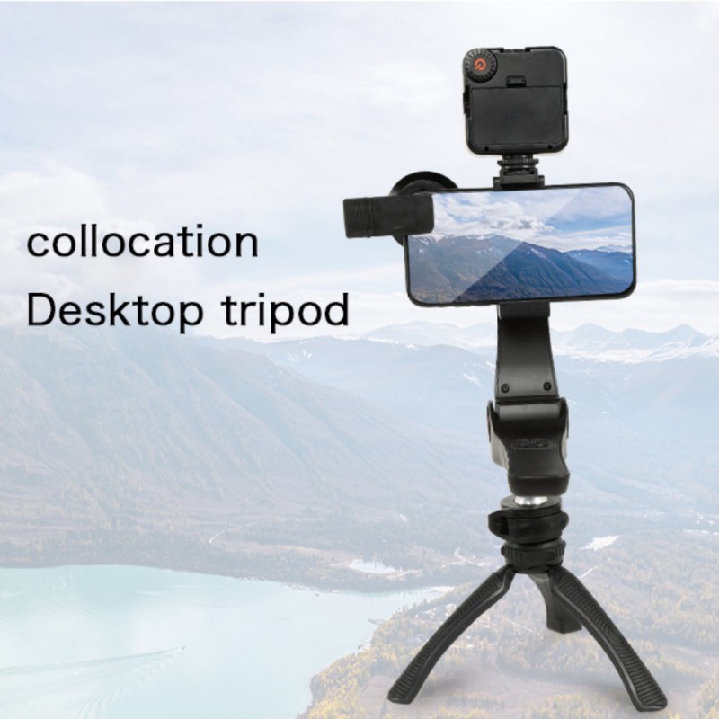 Handheld Remote Stabilizer Handheld Mobile PTZ Camera Anti-Shake Video Camera Electronic Stabilizer With Fill Light Micro-Lens