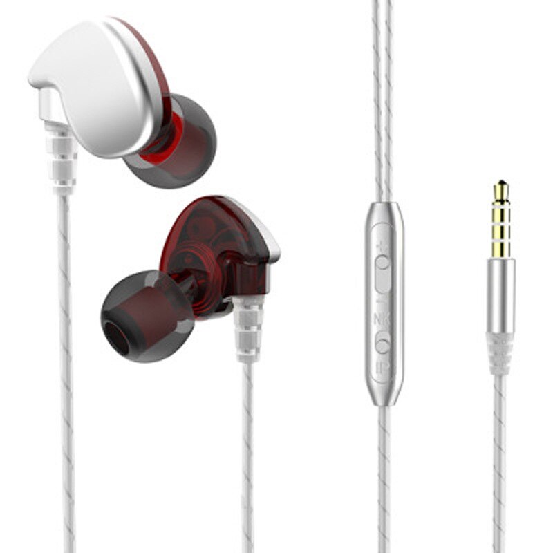 3.5mm- draads oordopjes met microfoon, volumeregeling, stereomuziek, in-ear sportheadset voor smartphones