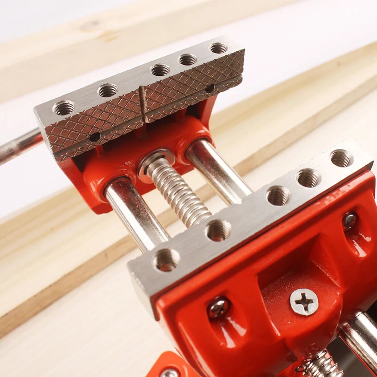 55mm Universal Table Vise 360 Degree Adjustable Aluminium Swivel Tabletop Clamp Vice Tilts Rotate Hand Fixed Tool Woodworking