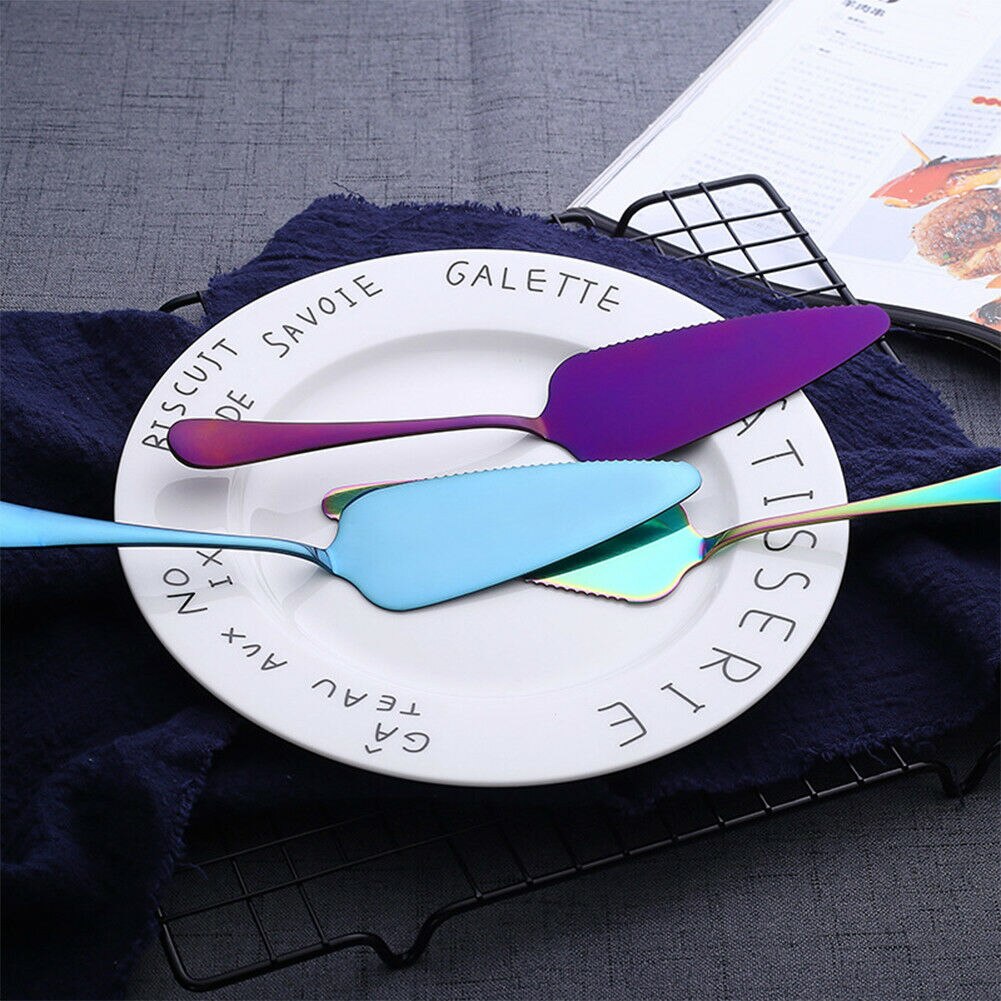 Practical Stainless Steel Jagged Edge Blade Cutter Pizza Cake Shovel Reusable Spatula Baking Tool