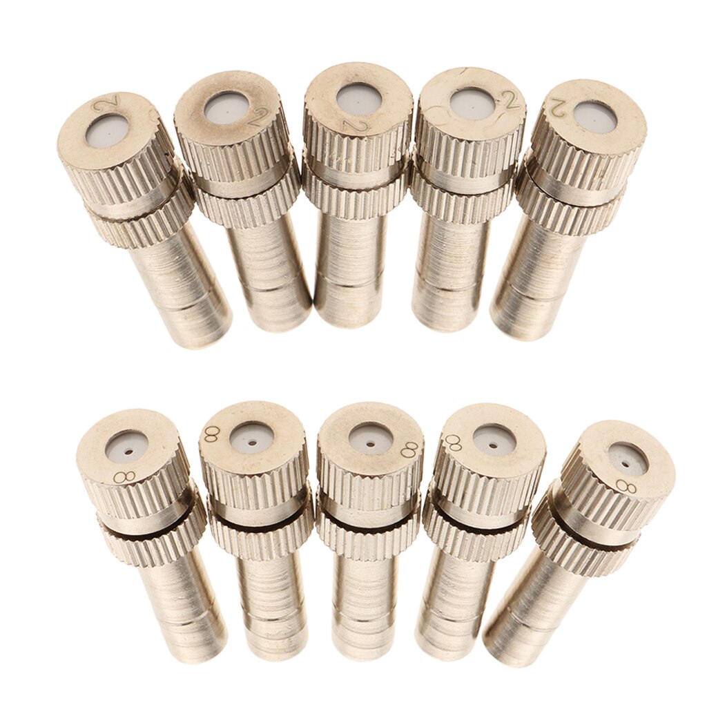 10 x Low Pressure Misting Nozzles Garden Water Irrigation Sprinkler Fittings