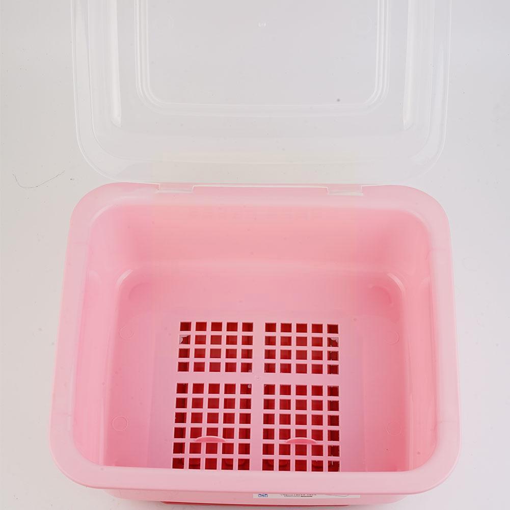 Kitchen Dish Rack Light Storage Box Drain Dish Rack With Lid Cup Plastic Household Rack Cupboard Dish Holder J7Y1