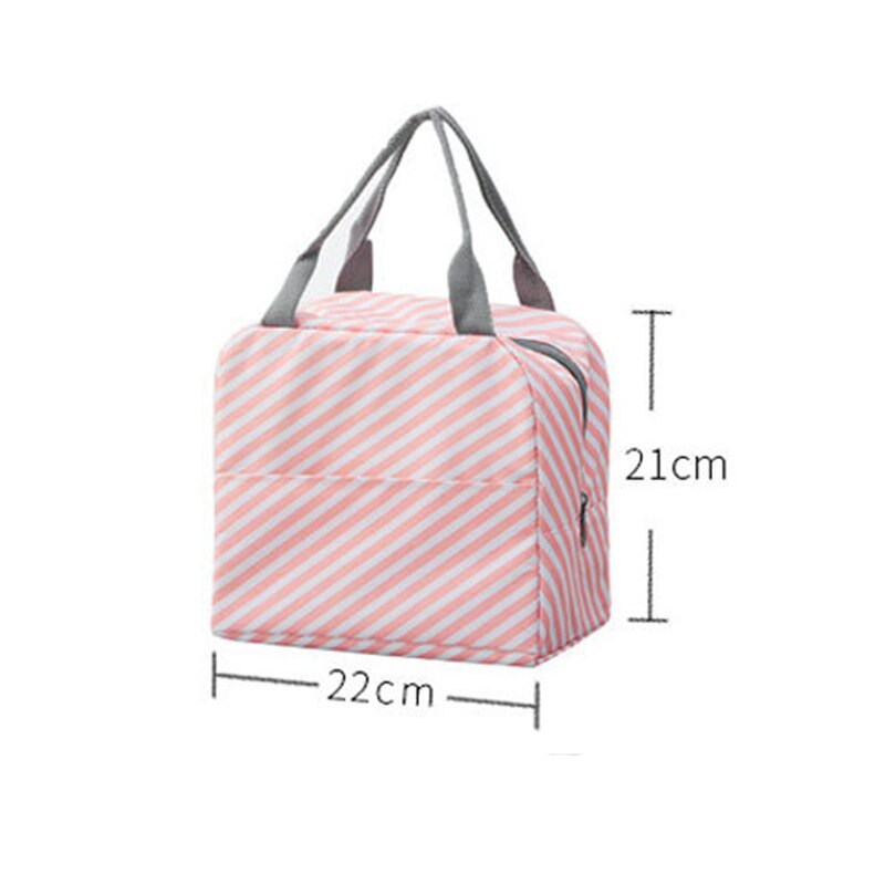 Functionele Patroon Cooler Lunchbox Draagbare Geïsoleerde Canvas Lunch Tas Handtas Thermische Voedsel Picknick Lunch Tassen Voor Vrouwen Kids