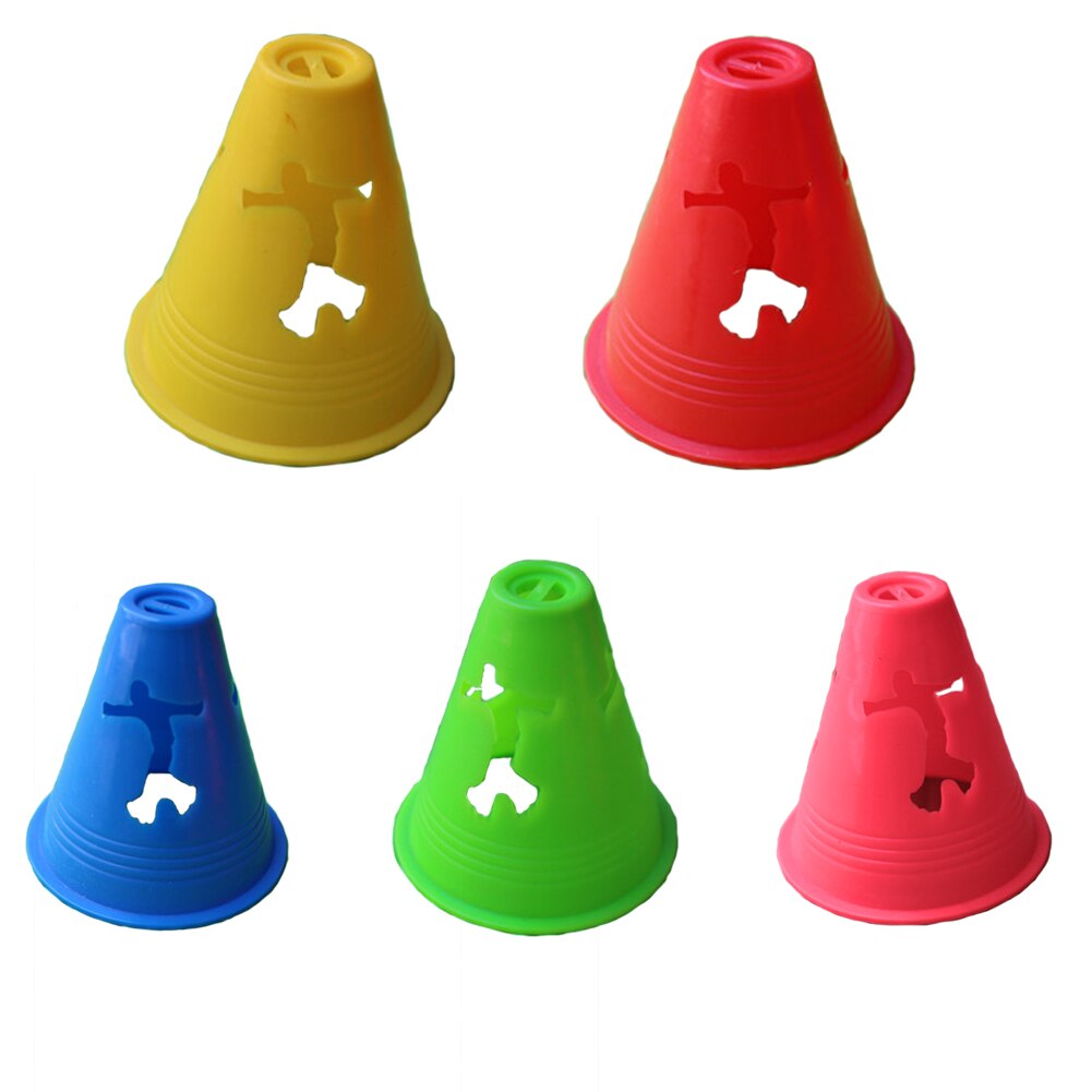 20pcs/pack Free Slalom Skate Pile Cup Rugby Speed Practice Sport Obstacle Football Training Cone Marking Equipment