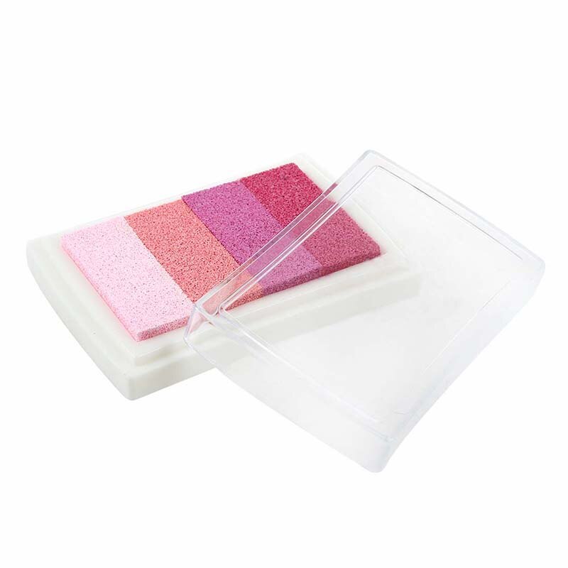 Gradient Multicolor Ink Stamp Pad Inkpad Washable Kids Ink Stamp