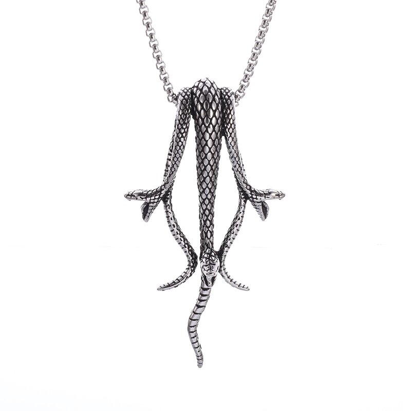 Collier classique Vintage Ouroboros Trinity, pendentif amulette à nœud celtique nordique pour hommes et femmes, bijoux de déclaration