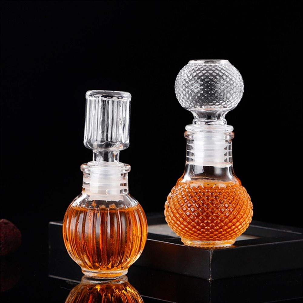 Glas Weinflasche Mini Whiskey Dekan ter Glasflasche mit Schraub verschluss Parfüm Glasbehälter handgemachte DIY flaschen