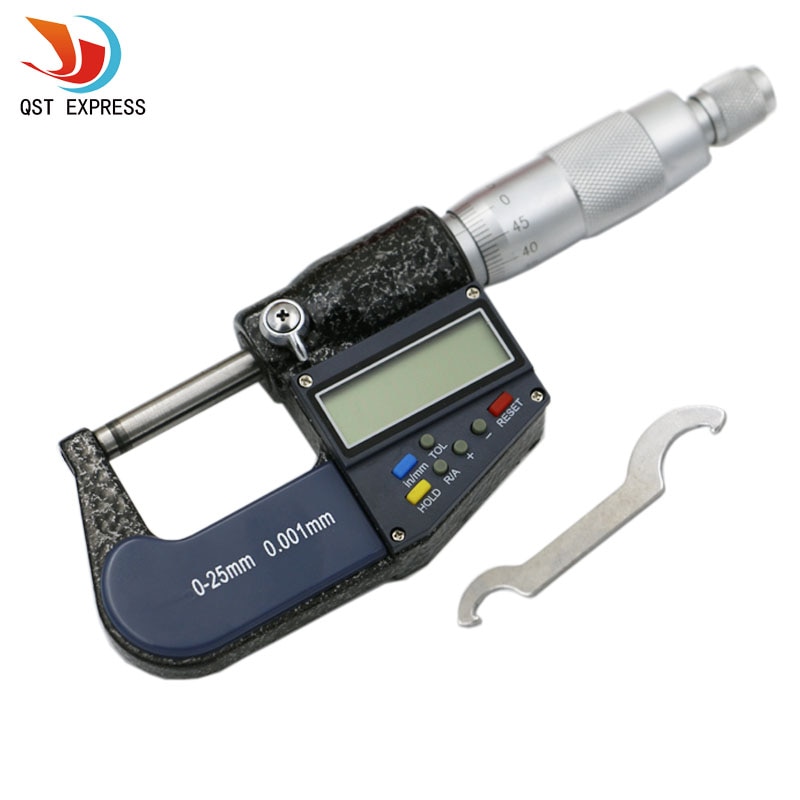Digitale Micrometer 0-25 Mm 0.001 Mm Metric/Inch Elektronische Buiten Micrometro Carbide Tip