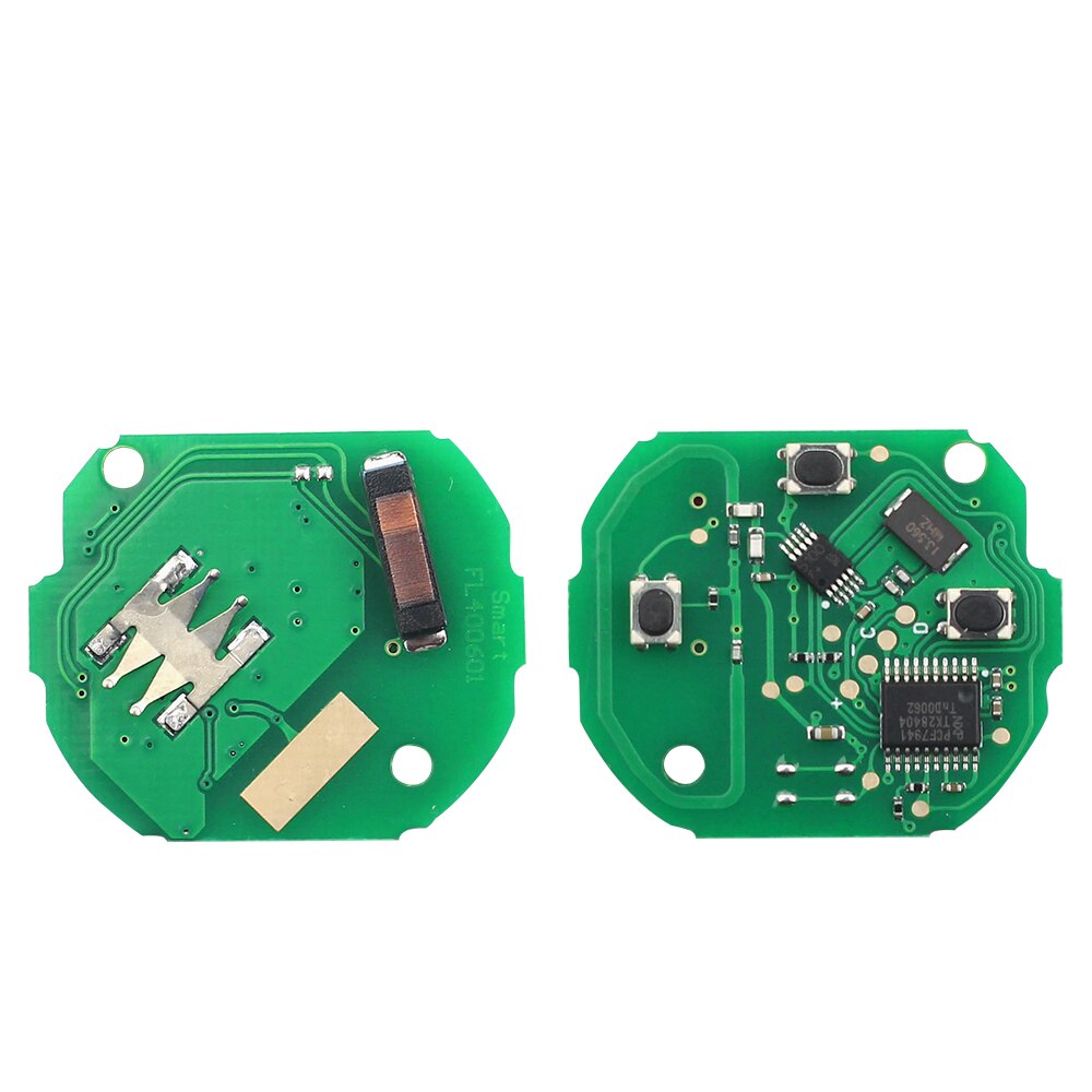 Keyyou 3 knapper ekstern bilnøkkel til mercedes-benz smart smart fortwo 451 2007 433 mhz  id46