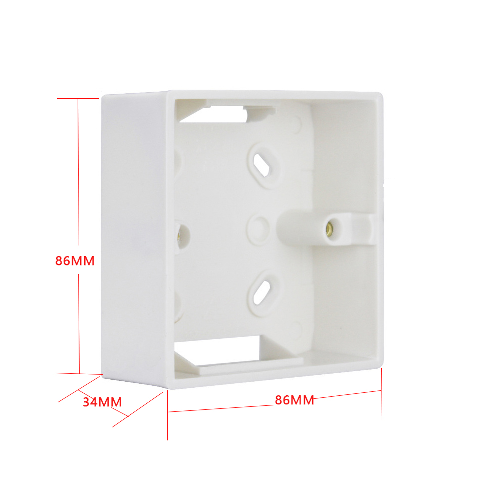Installation Box Light Wall Switch Socket Base Model L86 L173 L258 L344 Surface Mount Junction Bottom Boxes Dark White Cassette: army green