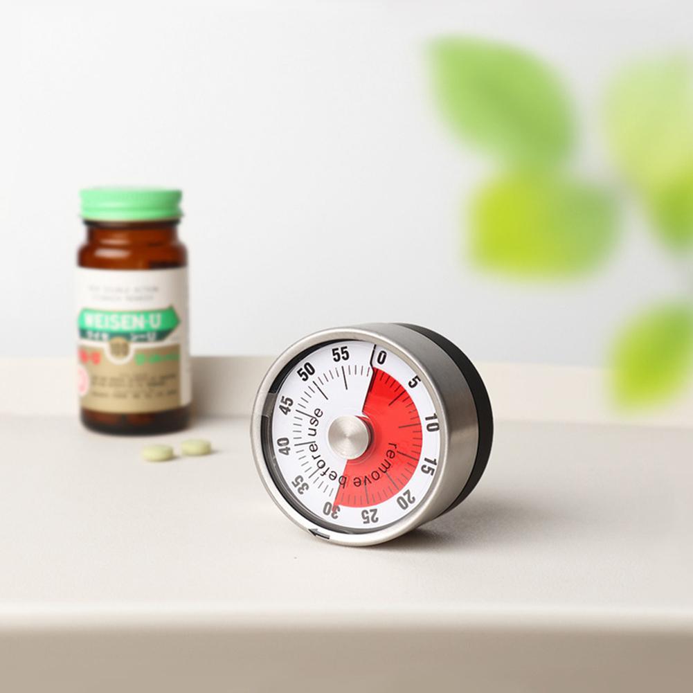 Kitchen Timer Stainless Steel Mechanical Baking Learning Time Reminder Timer with Magnet