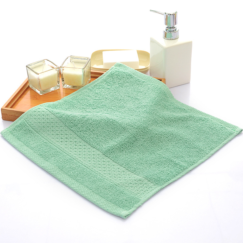 Asciugamano per il viso piccolo in cotone 100% Asciugamani quadrati morbidi per il lavaggio del viso per bambini Panno per il viso per bambini Puro assorbente Cura del viso 34x34 cm Casa: YELLOW