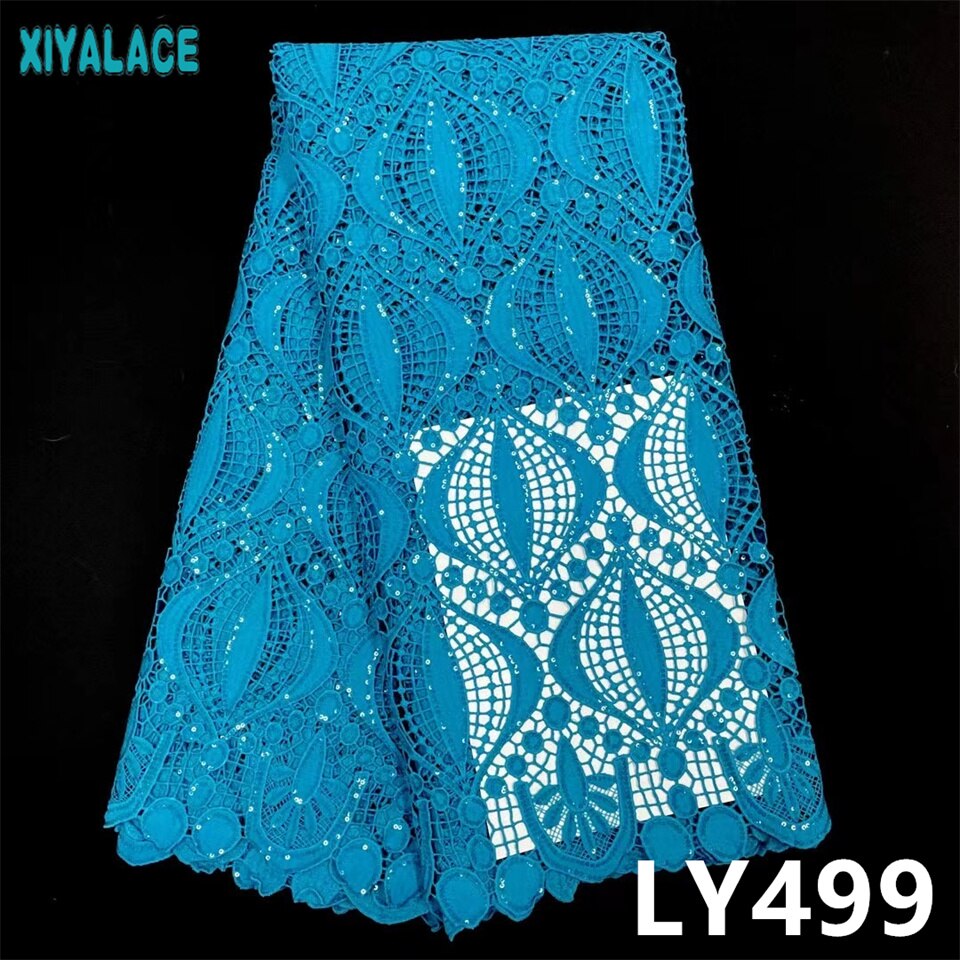 Arrivals Milk Silk Lace Fabric Pure White African Tissue Cord Laces Fabrics for Woman Sewing Nigerian Lace Fabric LY499: LY499-1