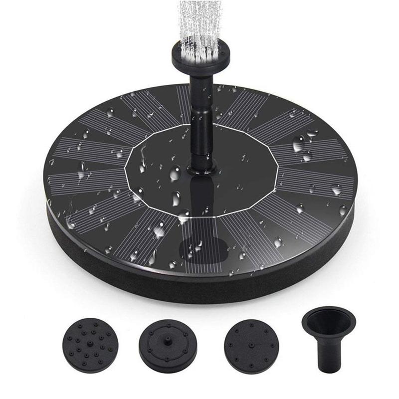 Solar Fountain 160l/h 7v 1w Engineering Plastics Mini Sun Pump Fountains Power Decor Pool Birdbath Garden Floating Outdoor Z3U4