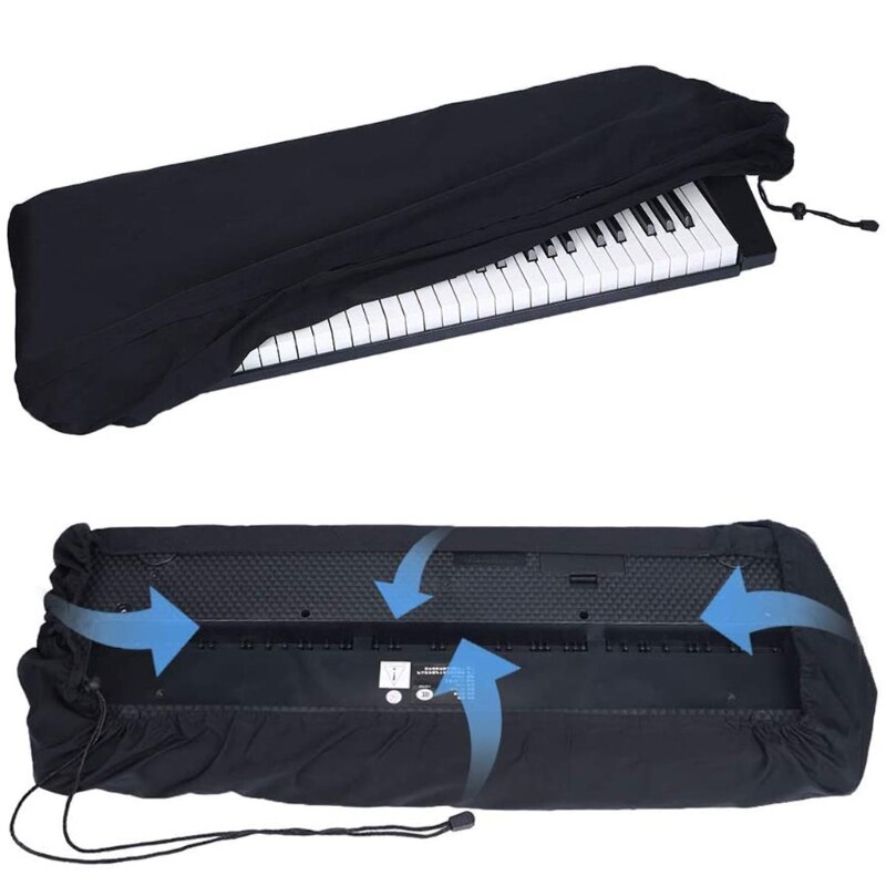 Klavier Tastatur Staub Abdeckungen für 61 Tasten Staubdicht Weiche Tuch Elastische Stoff Elektrische Klavier Abdeckt AXYE
