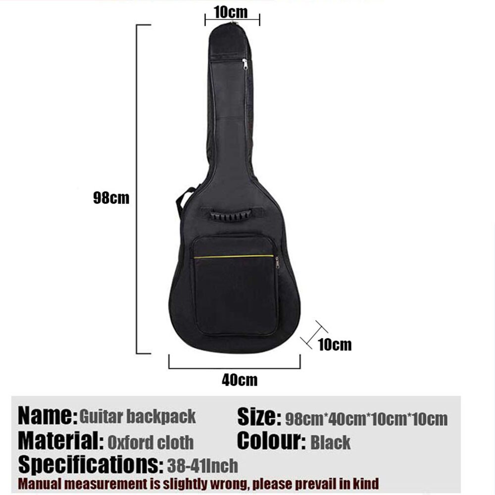 Gitaar Tas Voor 40 "41" XAZ5 600D Waterdichte Gitaar Case Dubbele Strap Padded Zwarte Gitaar Case Rugzak Schouder band Klassieke