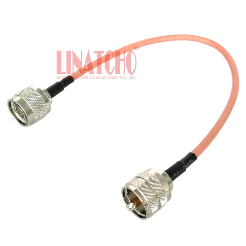 Cable de puente coaxial N macho a PL259 UHF, 30CM, baja pérdida, buena , RG303