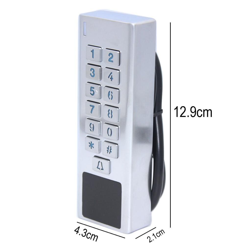 2000 User Zinc-alloy Door Waterproof IP67 Reader WG input output Access Control Outdoor RFID Access Control: ID EM Version