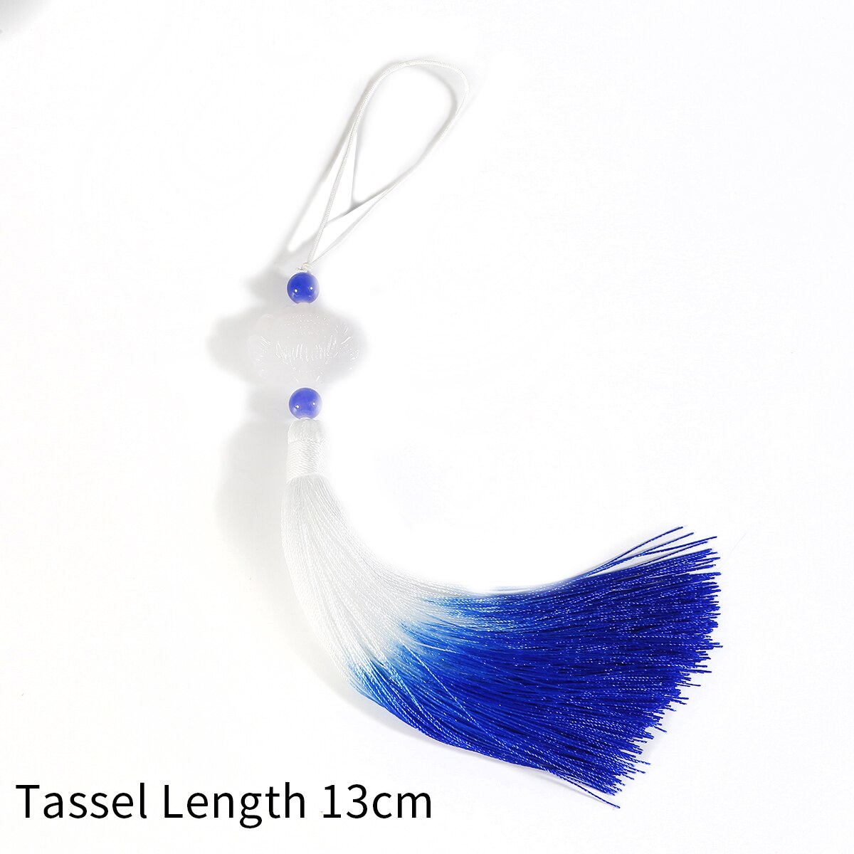 1pc 13cm lotus geleidelijke variatie kwastjes voor doe-het-zelf gordijn ophanging kledinghanger tas huisdecoratie naai-accessoire: Koningsblauw